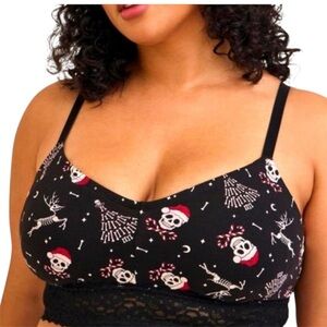 Torrid DD 5 or 3X Black Halloween Print Bralette